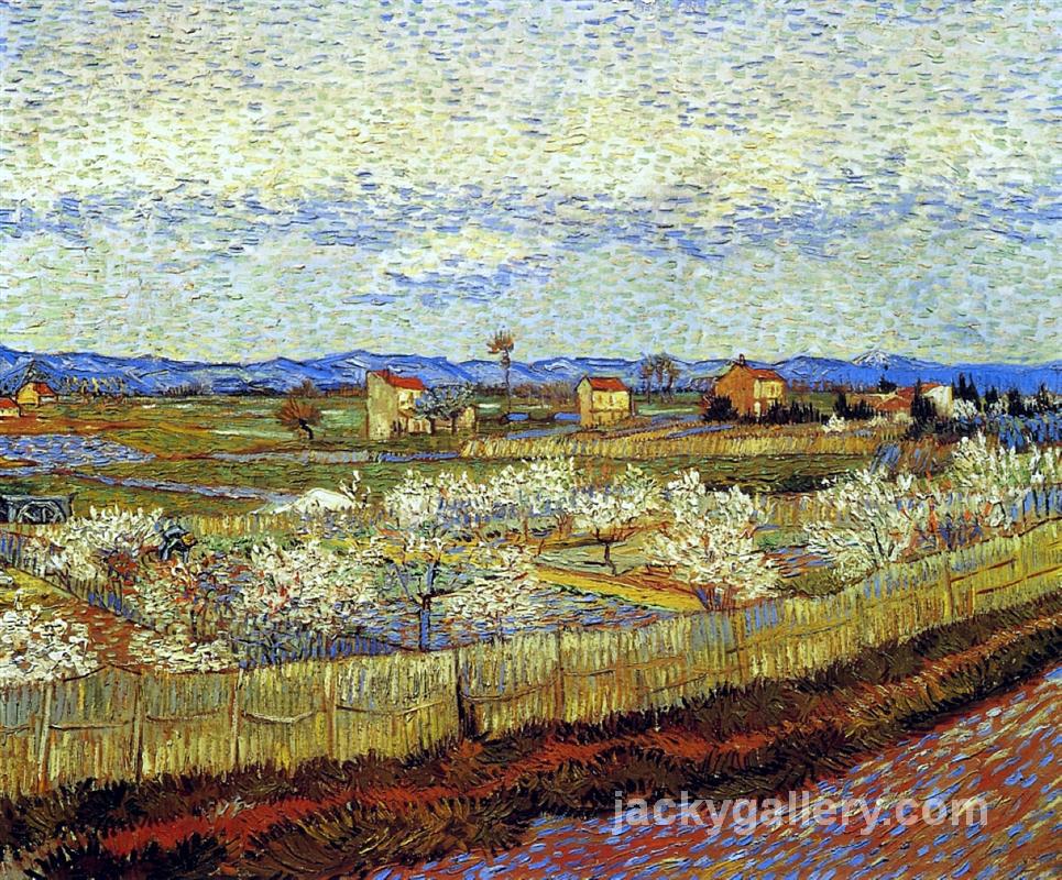 Peach Trees in Blossom, Van Gogh painting